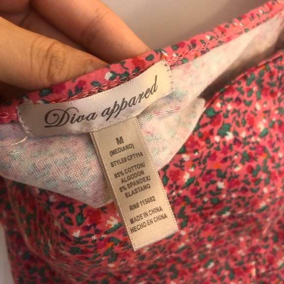 New floral short top crop top with padding - Picture 4 of 4